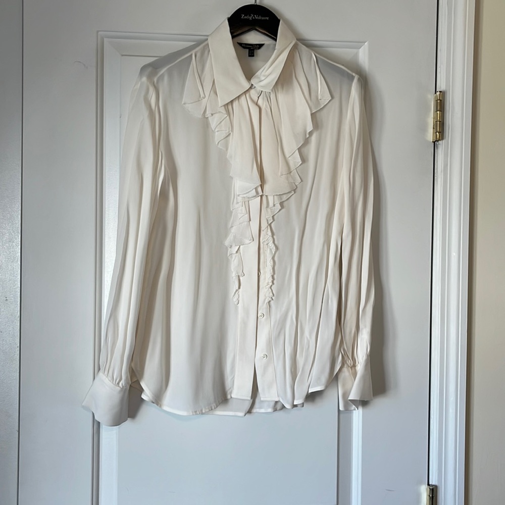 Massimo Dutti Ruffle Blouse